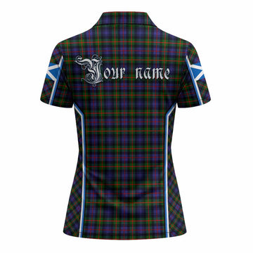 Fleming Tartan Crest Women's Polo Shirt Scotland Coat of Arm Flag Style
