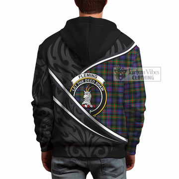 Fleming Tartan Family Crest Hoodie Celtic Scottish Thistle Floral