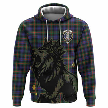 Fleming Tartan Family Crest Hoodie Crowned Lion Roaring