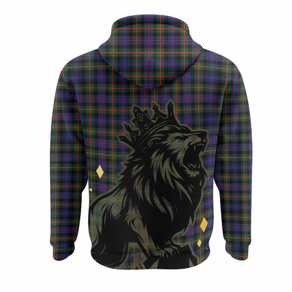 Fleming Tartan Family Crest Hoodie Crowned Lion Roaring