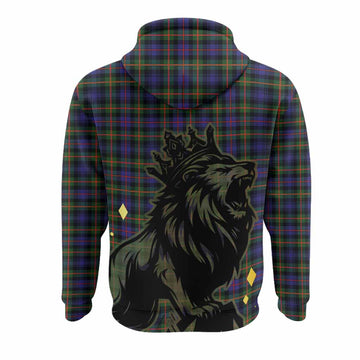 Fleming Tartan Family Crest Hoodie Crowned Lion Roaring