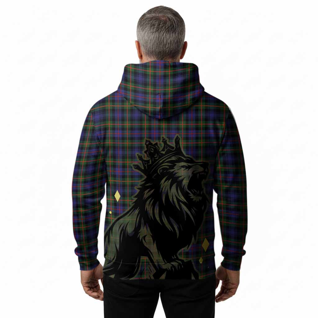 Fleming Tartan Family Crest Hoodie Crowned Lion Roaring