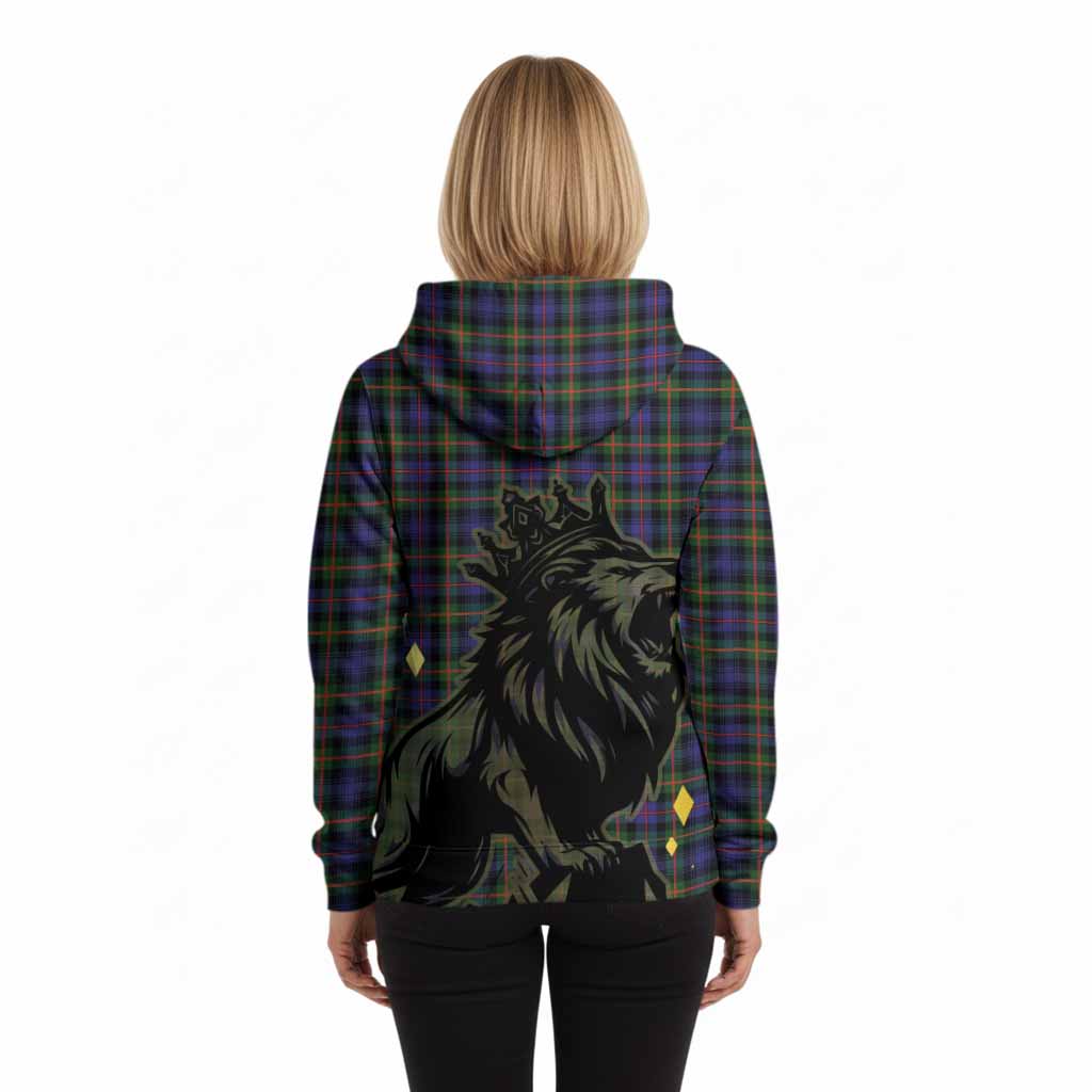 Fleming Tartan Family Crest Hoodie Crowned Lion Roaring