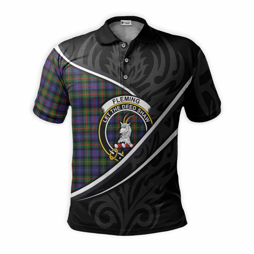 Fleming Tartan Family Crest Polo Shirt Celtic Scottish Thistle Floral - Tartan Vibes Clothing