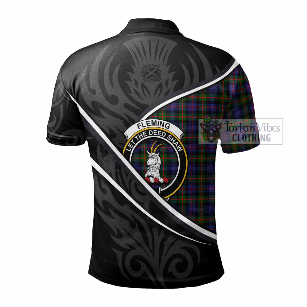 Fleming Tartan Family Crest Polo Shirt Celtic Scottish Thistle Floral - Tartan Vibes Clothing