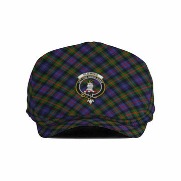 Fleming Tartan Flat Cap, Jeff Cap Cross Style with Family Crest