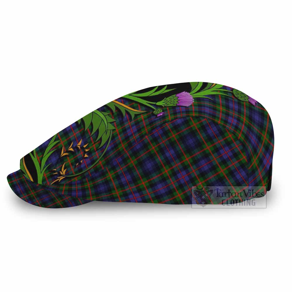Fleming Tartan Flat Cap, Jeff Cap Scottish Thistle Pride Heritage Art - Tartan Vibes Clothing