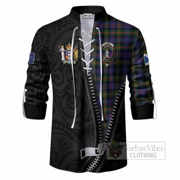 Fleming Tartan Ghillie Shirt New Zealand Pattern Unique Zipper Stylized