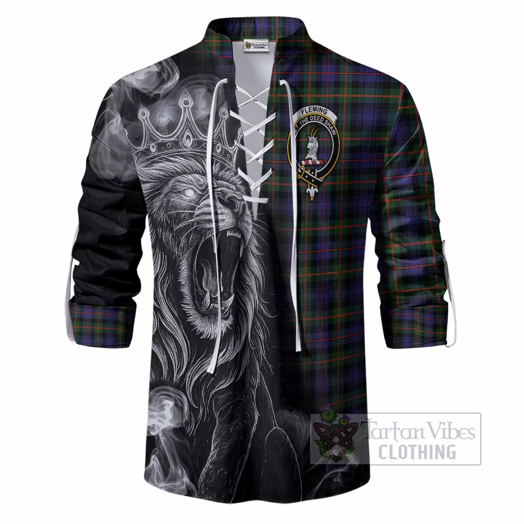 Fleming Tartan Ghillie Shirt Roaring Lion Heritage