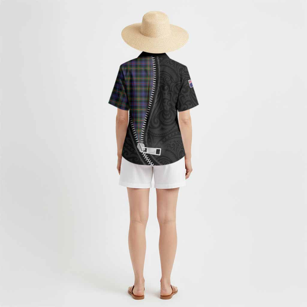 Fleming Tartan Hawaiian Shirt New Zealand Pattern Unique Zipper Stylized