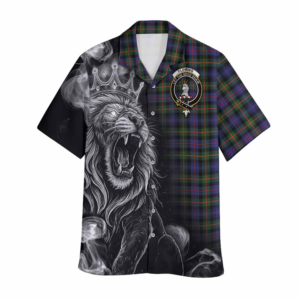 Fleming Tartan Hawaiian Shirt Roaring Lion Heritage