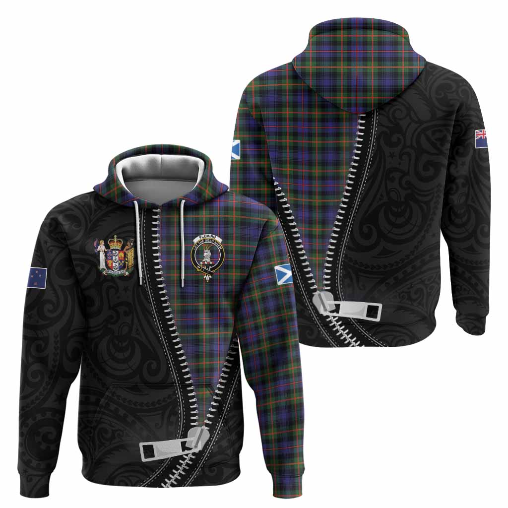 Fleming Tartan Hoodie New Zealand Pattern Unique Zipper Stylized
