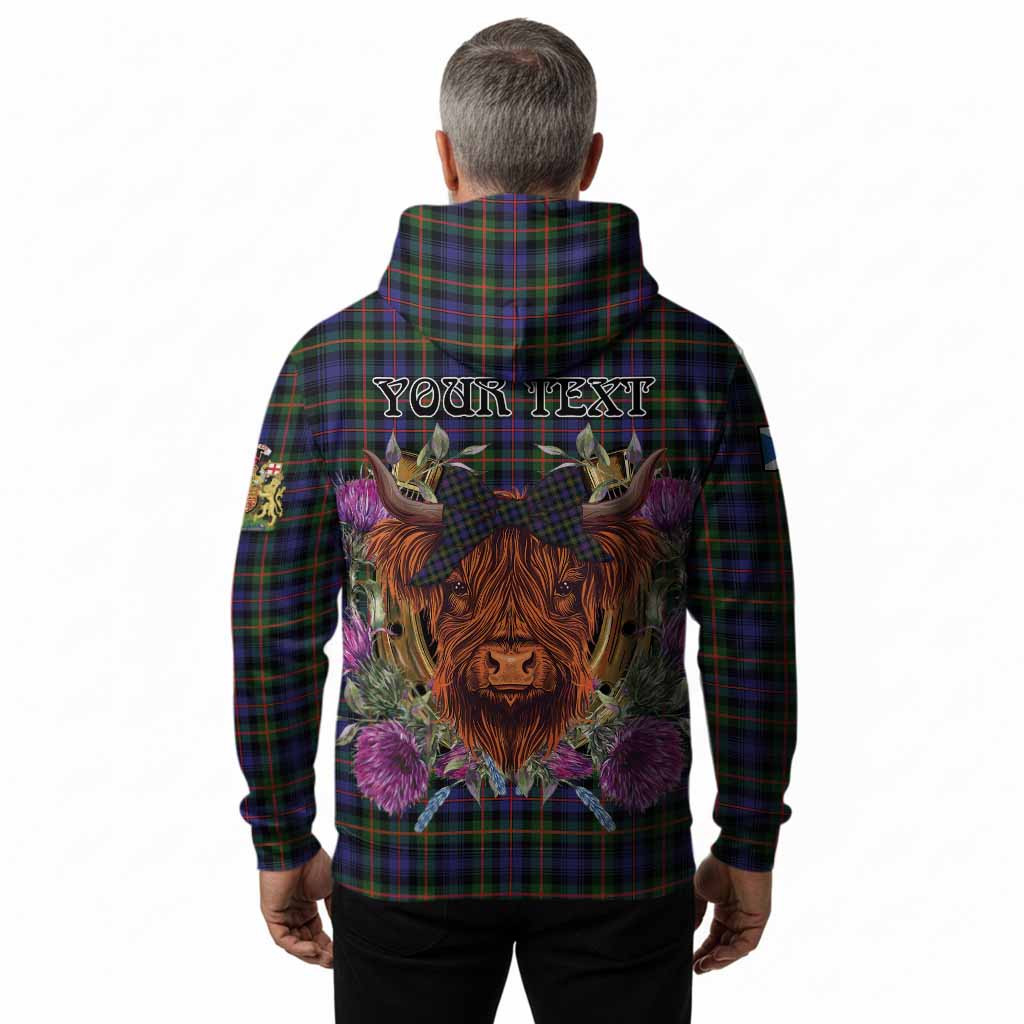 Fleming Tartan Hoodie Scottish Thistle Heilan Coo