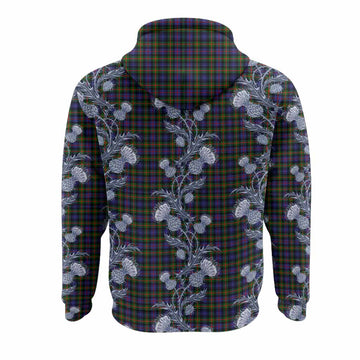 Fleming Tartan Hoodie Seamless Scottish Thistle Flowers