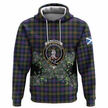 Fleming Tartan Hoodie Thistle Scottish Spirit