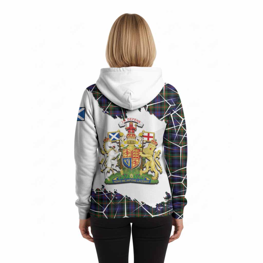 Fleming Tartan Hoodie with Family Crest and Lion Rampant Grunge Style