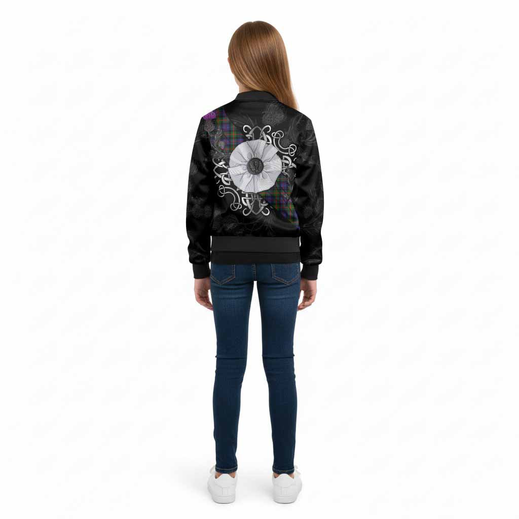 Fleming Tartan Kid Bomber Jacket Jacobite White Rose - Tartan Vibes Clothing