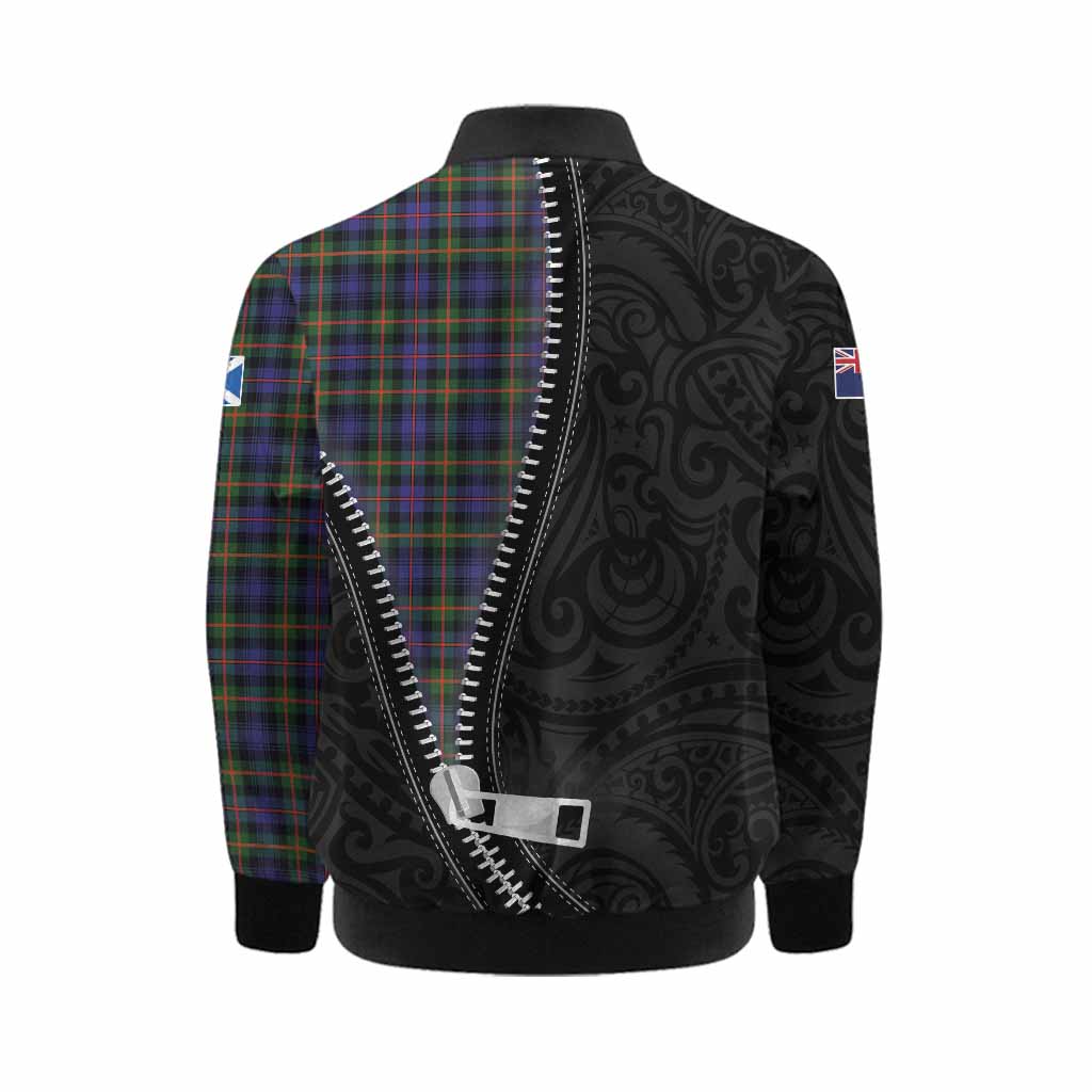 Fleming Tartan Kid Bomber Jacket New Zealand Pattern Unique Zipper Stylized