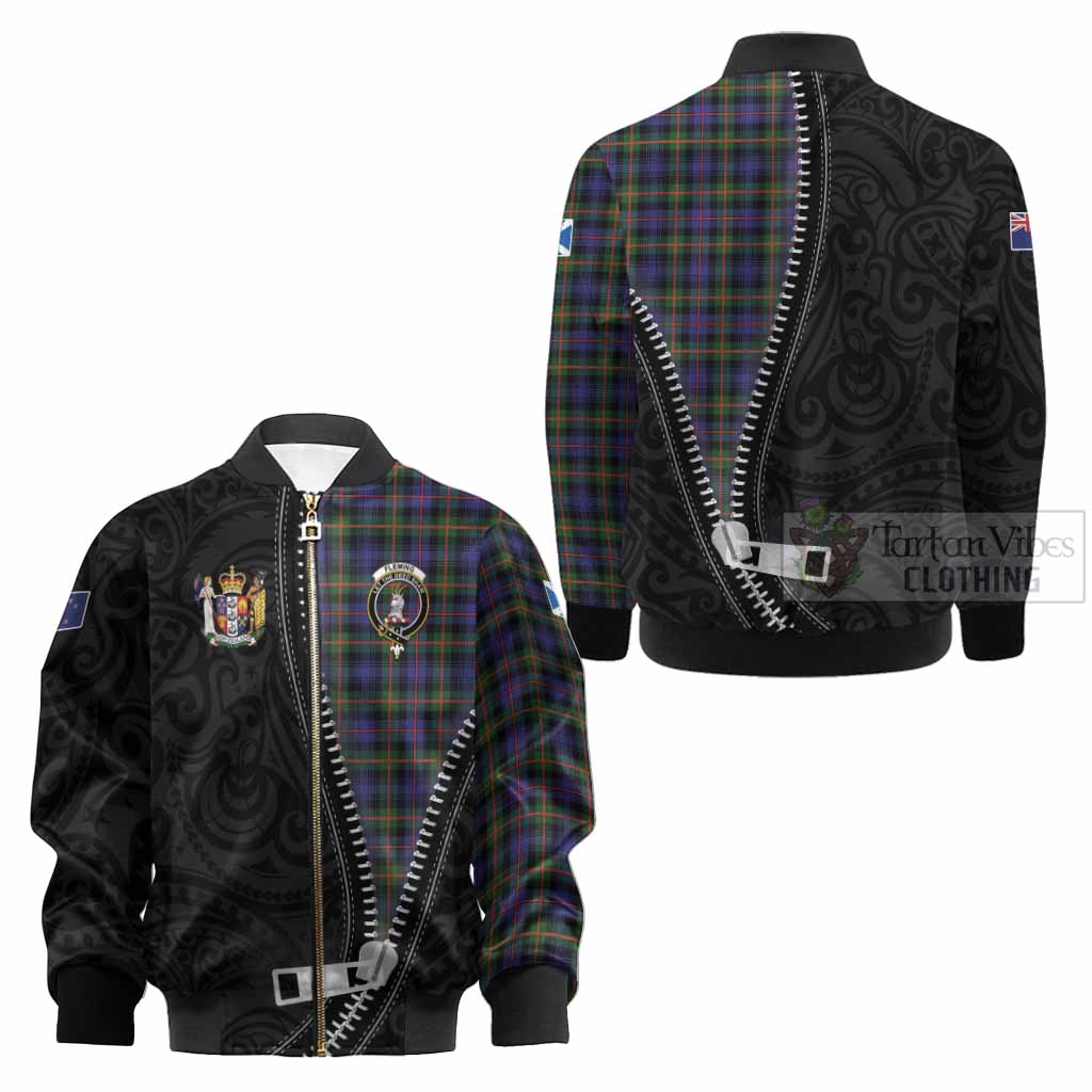 Fleming Tartan Kid Bomber Jacket New Zealand Pattern Unique Zipper Stylized