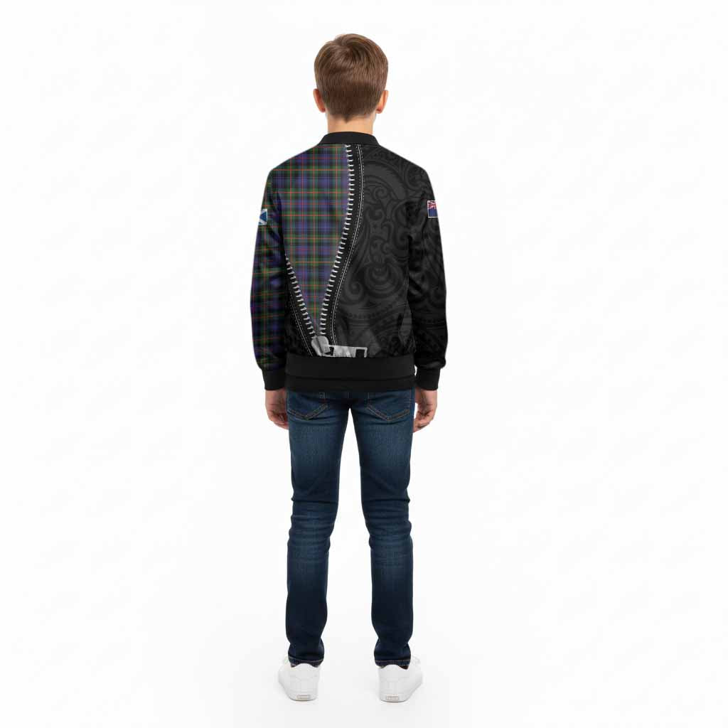 Fleming Tartan Kid Bomber Jacket New Zealand Pattern Unique Zipper Stylized