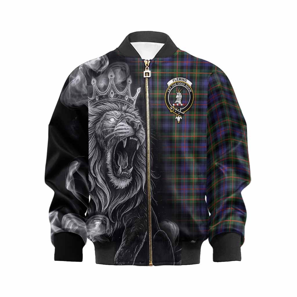 Fleming Tartan Kid Bomber Jacket Roaring Lion Heritage