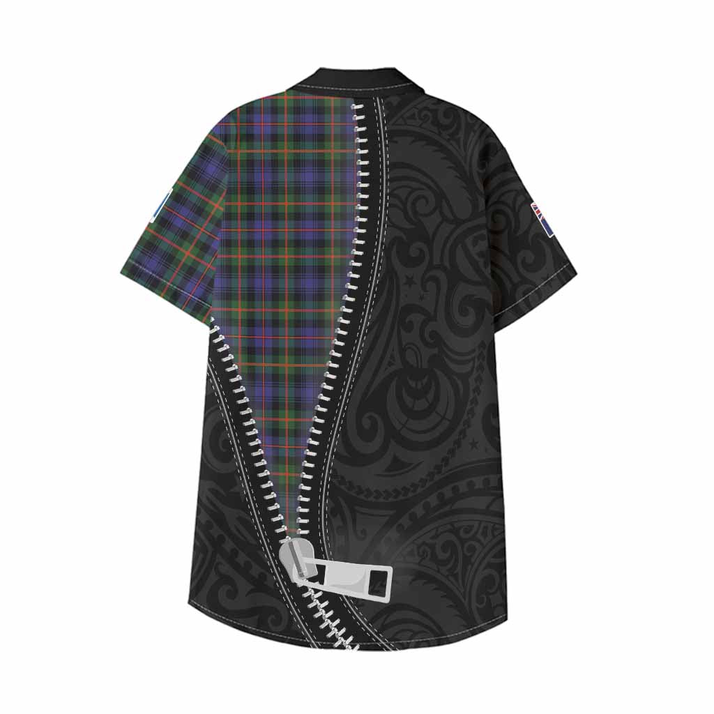 Fleming Tartan Kid Hawaiian Shirt New Zealand Pattern Unique Zipper Stylized