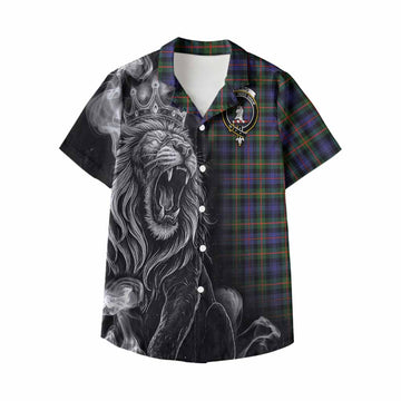 Fleming Tartan Kid Hawaiian Shirt Roaring Lion Heritage