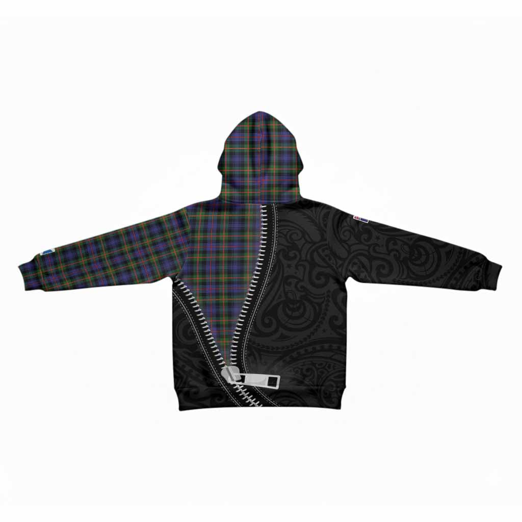 Fleming Tartan Kid Hoodie New Zealand Pattern Unique Zipper Stylized