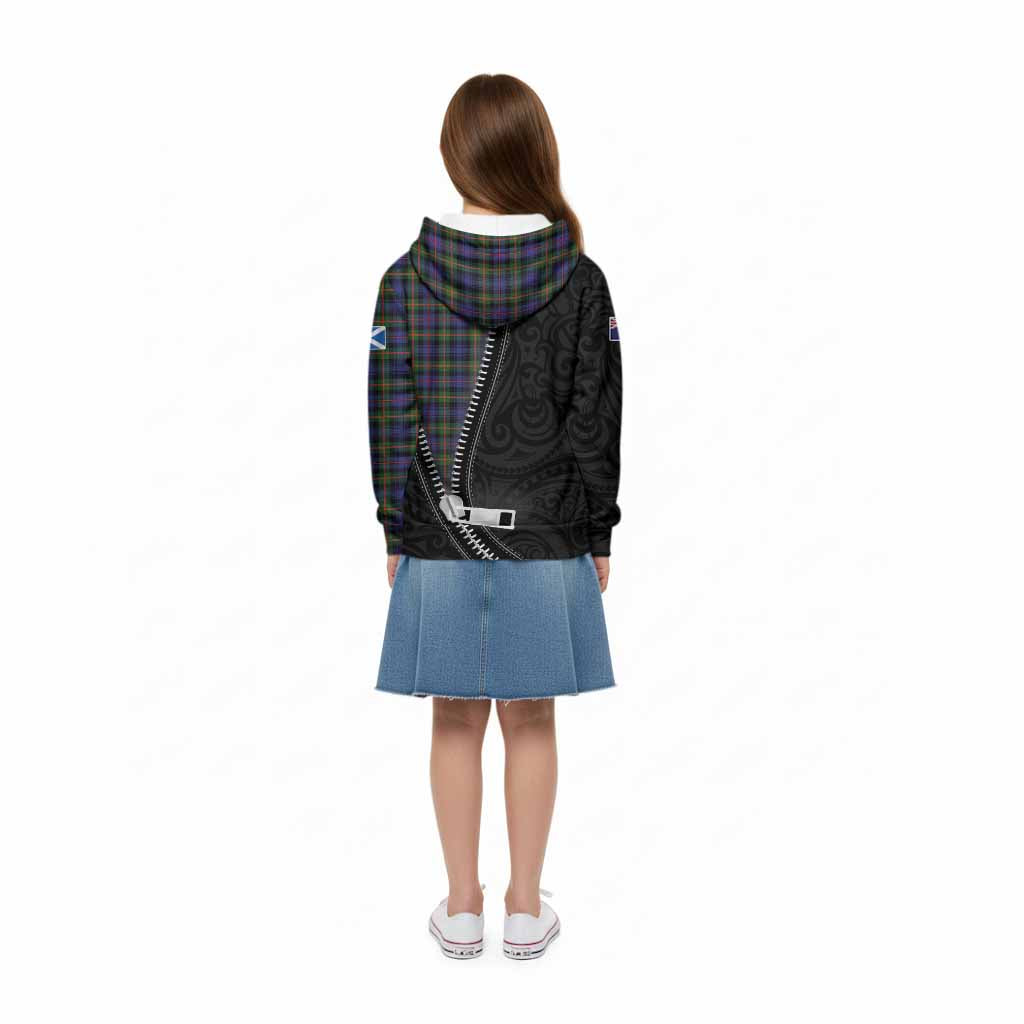 Fleming Tartan Kid Hoodie New Zealand Pattern Unique Zipper Stylized
