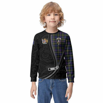 Fleming Tartan Kid Knitted Sweatshirt New Zealand Pattern Unique Zipper Stylized