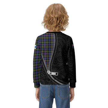 Fleming Tartan Kid Knitted Sweatshirt New Zealand Pattern Unique Zipper Stylized
