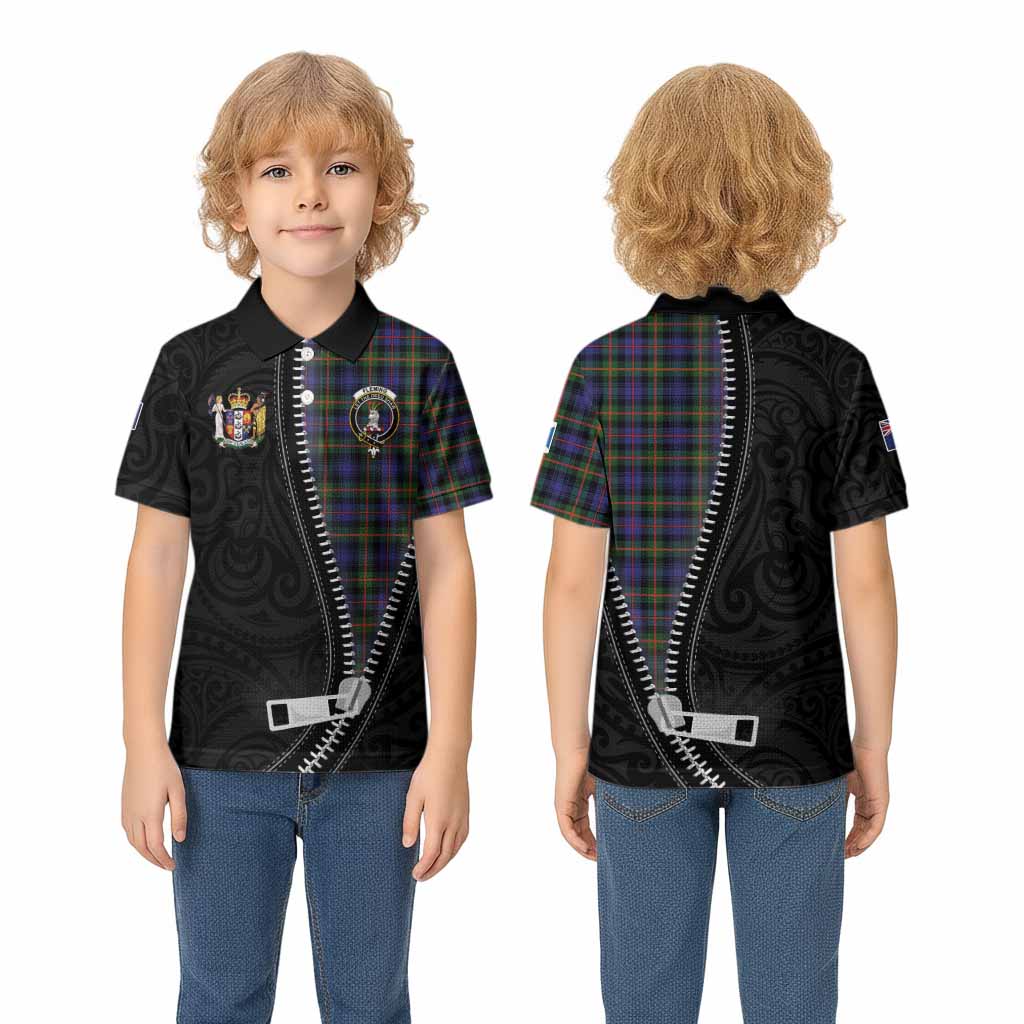 Fleming Tartan Kid Polo Shirt New Zealand Pattern Unique Zipper Stylized