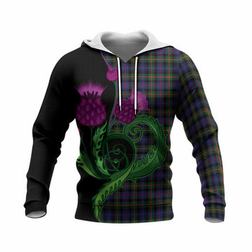 Fleming Tartan Knitted Hoodie Traditional Scottish Thistle