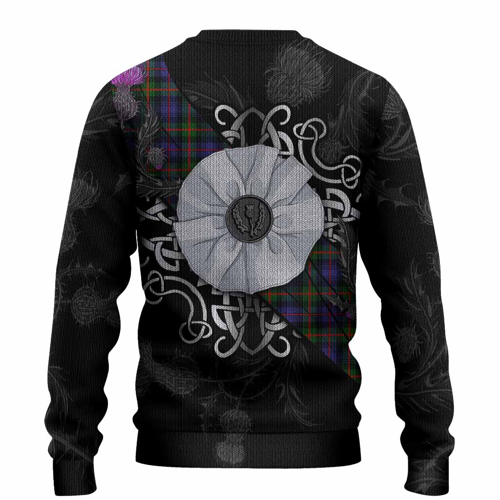 Fleming Tartan Knitted Sweater Jacobite White Rose - Tartan Vibes Clothing