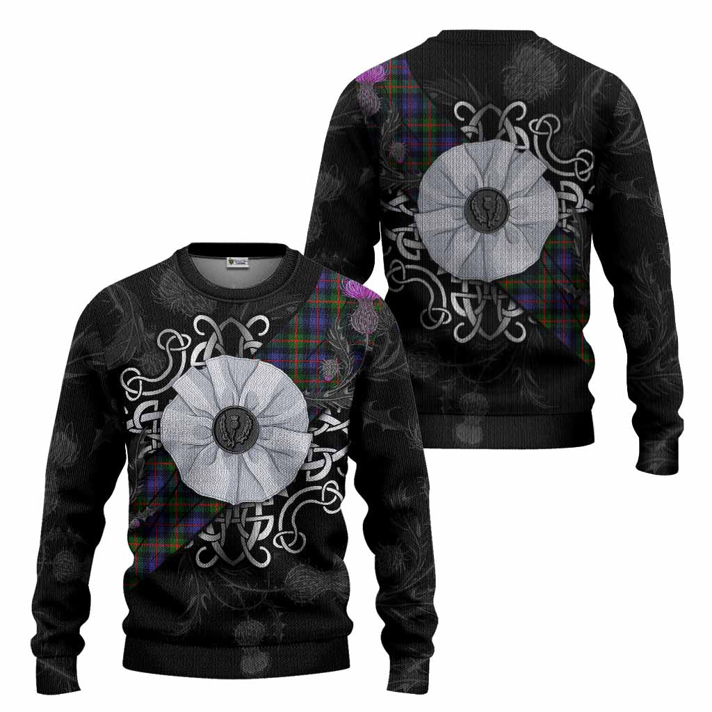 Fleming Tartan Knitted Sweater Jacobite White Rose - Tartan Vibes Clothing