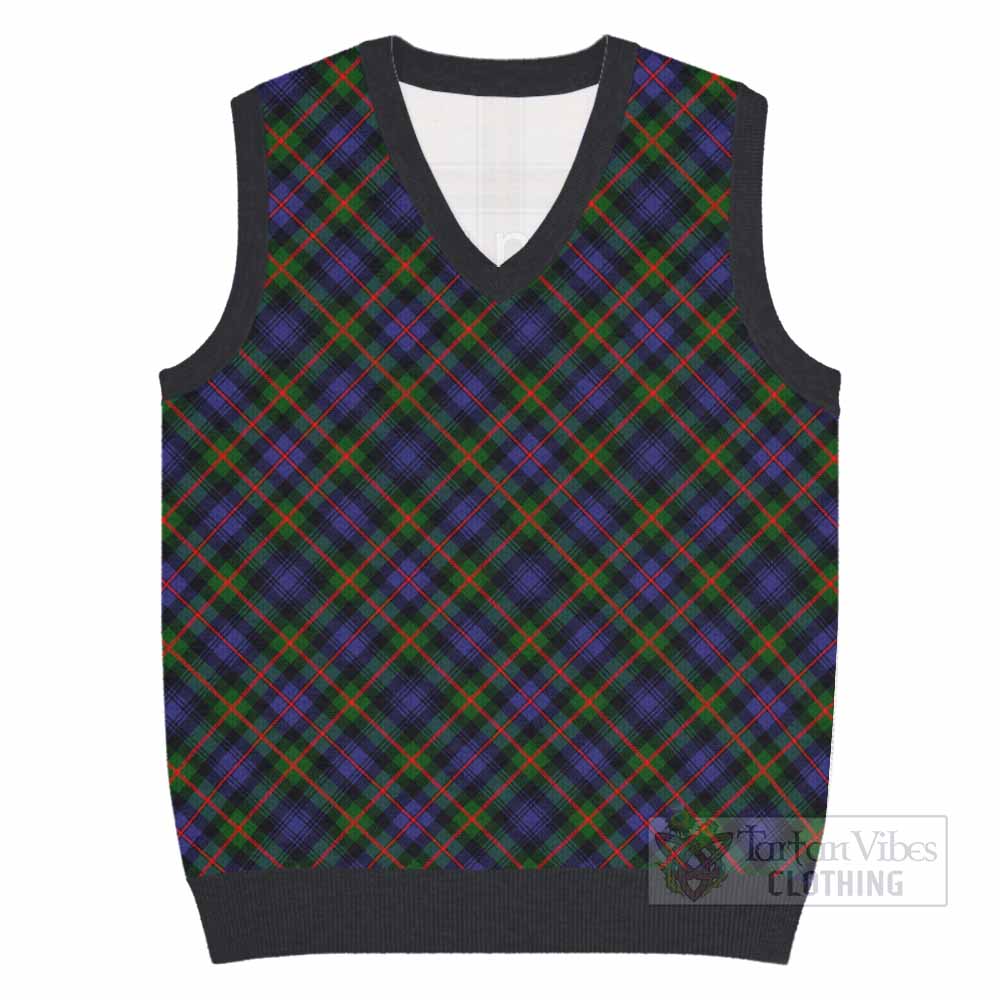 Fleming Tartan  Knitted V-Neck Vest Cross Style