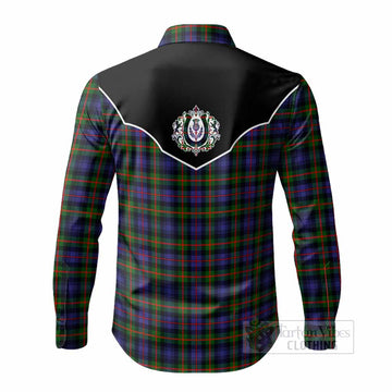 Fleming Tartan Long Sleeve Button Shirts Horseshoe Ornament - Tartan Vibes Clothing