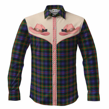 Fleming Tartan Long Sleeve Button Shirts Wee Coo Cowgirl Cute Style Men's Shirt S - Tartan Vibes Clothing