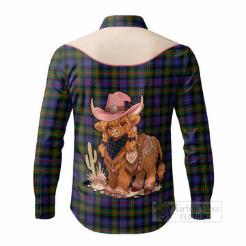 Fleming Tartan Long Sleeve Button Shirts Wee Coo Cowgirl Cute Style - Tartan Vibes Clothing