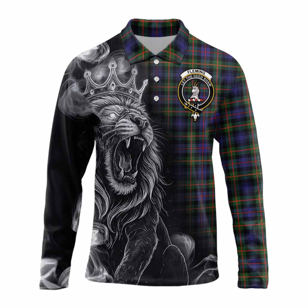 Fleming Tartan Long Sleeve Polo Shirt Roaring Lion Heritage