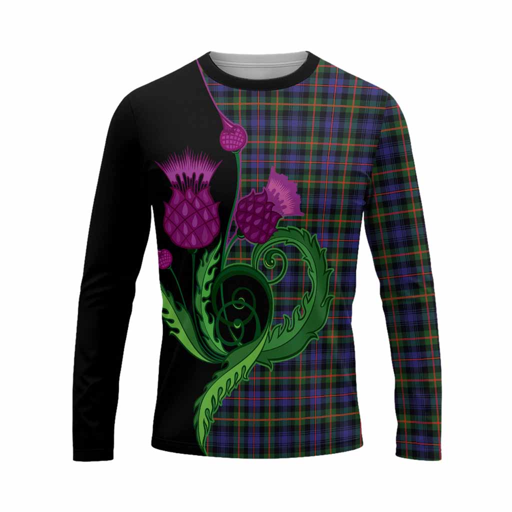 Fleming Tartan Long Sleeve T-Shirt Traditional Scottish Thistle