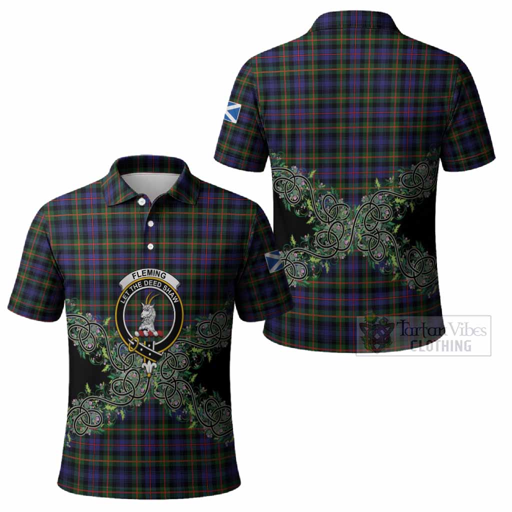 Fleming Tartan Polo Shirt Thistle Scottish Spirit