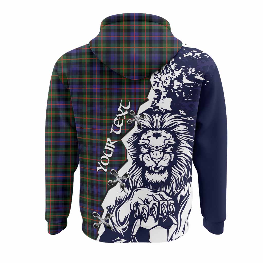 Fleming Tartan Scottish Hoodie Angry Lion With Soccer Ball Style
