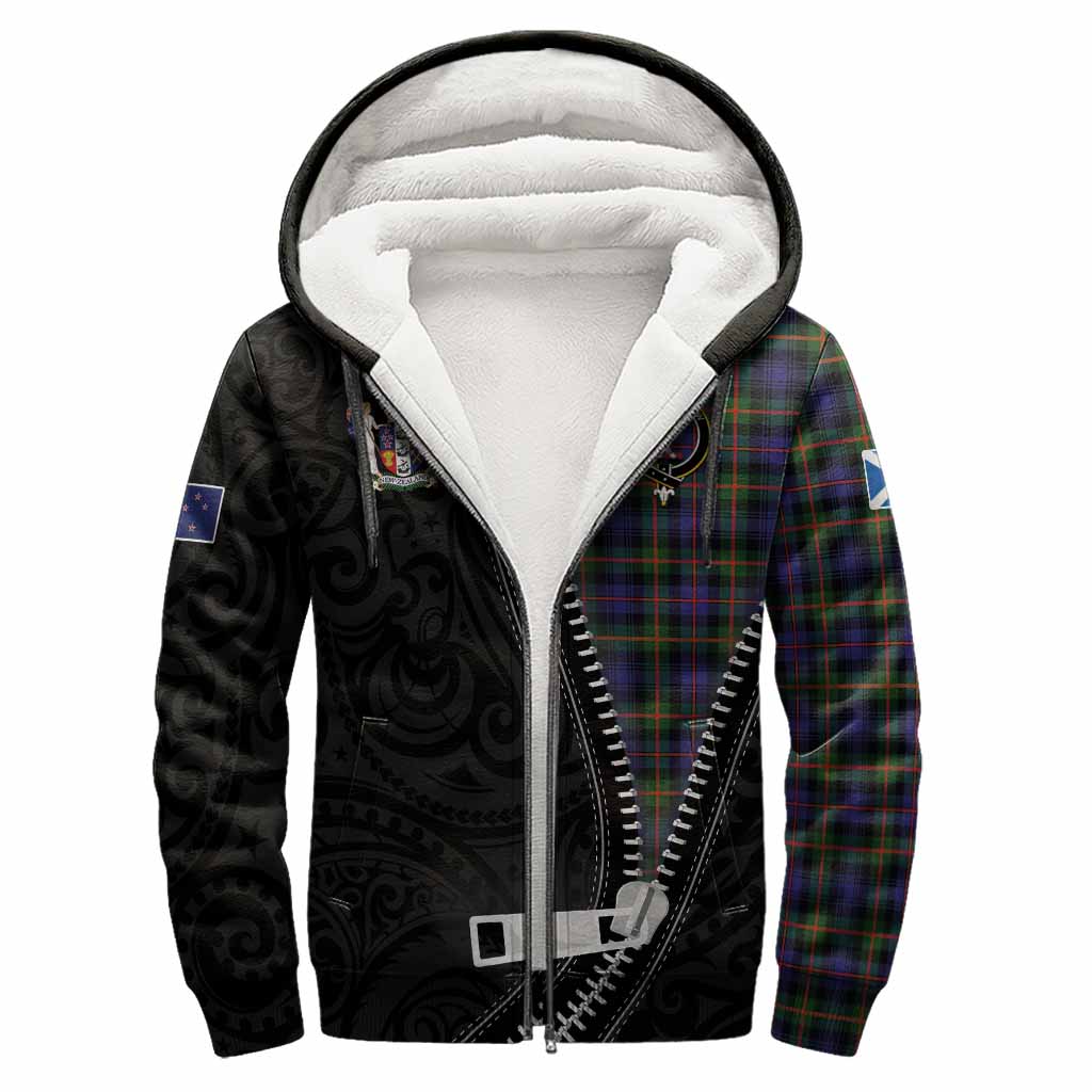 Fleming Tartan Sherpa Hoodie New Zealand Pattern Unique Zipper Stylized