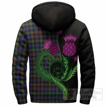 Fleming Tartan Sherpa Hoodie Traditional Scottish Thistle