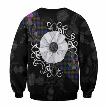 Fleming Tartan Sweatshirt Jacobite White Rose - Tartan Vibes Clothing