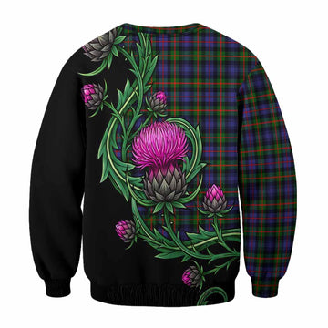 Fleming Tartan Sweatshirt Resilient Scottish Thistle - Tartan Vibes Clothing