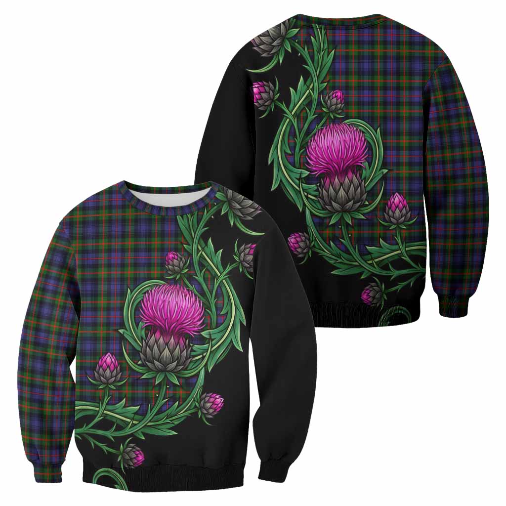 Fleming Tartan Sweatshirt Resilient Scottish Thistle - Tartan Vibes Clothing