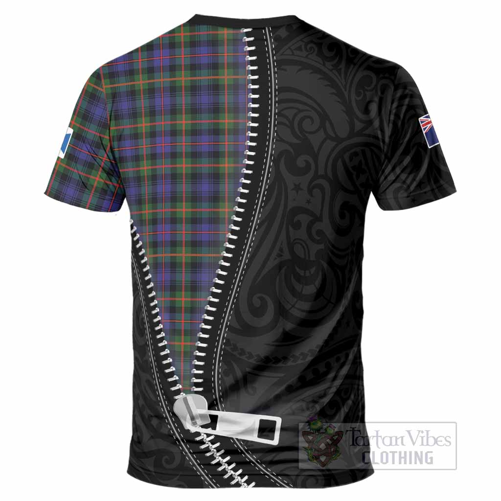 Fleming Tartan T-Shirt New Zealand Pattern Unique Zipper Stylized