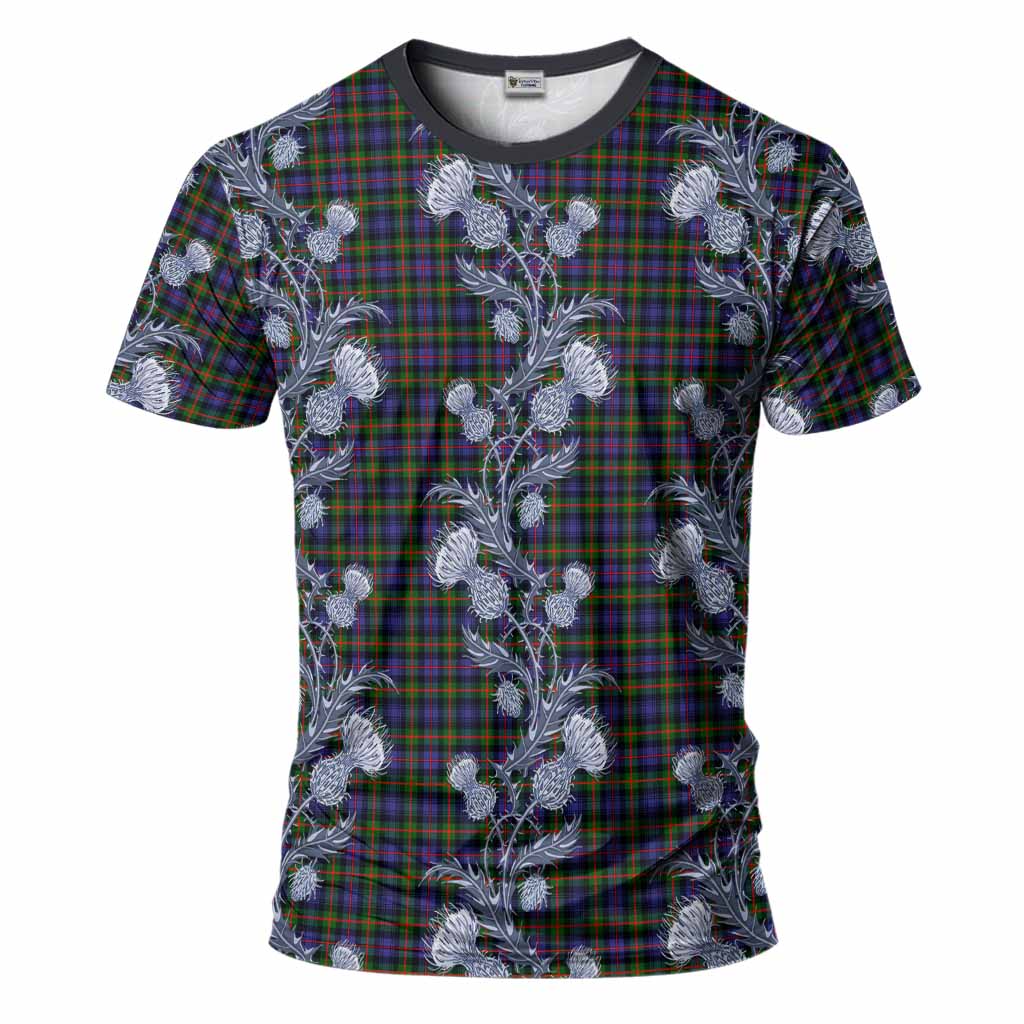 Fleming Tartan T-Shirt Seamless Scottish Thistle Flowers